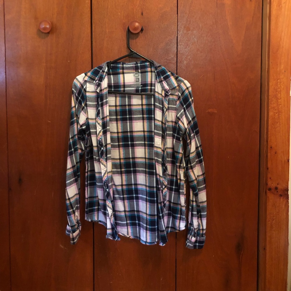Wonder Nation Flannel (Pink, Blue, Yellow, Black, and White) - Size Youth XL